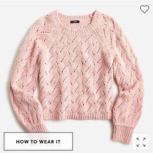 J. Crew Pointelle Crewneck Sweater-NWT